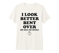 Hombre I Look Better Bent Over Book See Back for Details Peach Butt Camiseta Premium