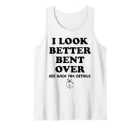 Hombre I Look Better Bent Over Book See Back for Details Peach Butt Camiseta sin Mangas