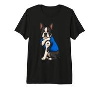 Hombre I Love Dad Tattoed Dog Daddy Boston Terrier Dueño Amante de los Perros Camiseta Premium