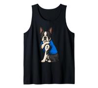 Hombre I Love Dad Tattoed Dog Daddy Boston Terrier Dueño Amante de los Perros Camiseta sin Mangas