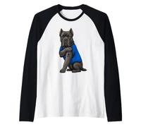Hombre I Love Dad Tattoed Dog Daddy Cane Corso Dueño Amante de los Perros Camiseta Manga Raglan