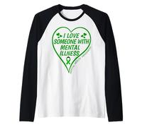 Hombre I Love Someone with Mental Illness - Mental Health Awareness Camiseta Manga Raglan