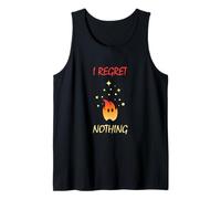 Hombre I Regret Nothing Funny dicho con bonito diseño de fuego Camiseta sin Mangas