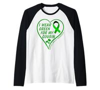 Hombre I Wear Green For My Cousin - Mental Health Awareness 2026 Camiseta Manga Raglan