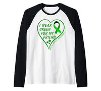 Hombre I Wear Green For My Friend - Mental Health Awareness 2026 Camiseta Manga Raglan