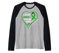 Hombre I Wear Green For My Friend - Mental Health Awareness 2026 Camiseta Manga Raglan