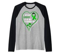 Hombre I Wear Green For My Grandson - Mental Health Awareness 2026 Camiseta Manga Raglan