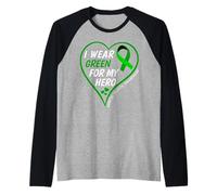 Hombre I Wear Green For My Hero - Mental Health Awareness Day 2026 Camiseta Manga Raglan