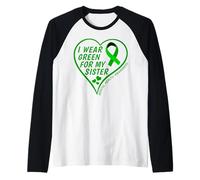 Hombre I Wear Green For My Sister - Mental Health Awareness 2026 Camiseta Manga Raglan