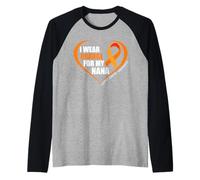 Hombre I Wear Orange For My Nana Kidney Cancer Awareness Month 2026 Camiseta Manga Raglan