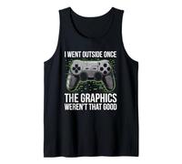 Hombre I Went Outside Once The Graphics Weren't That Good Gamer Boy Camiseta sin Mangas