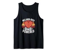 Hombre Icono de corazón envejecido con energía de Melanin Rich Dad F Camiseta sin Mangas