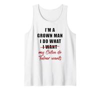 Hombre I'm a Grown Man I Do What... My Coton de Tulear Wants Humor Camiseta sin Mangas