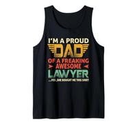 Hombre I'm A Proud Dad of A Freaking Awesome Lawyer For Fathers Camiseta sin Mangas