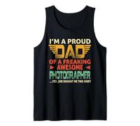 Hombre I'm A Proud Dad of A Freaking Awesome Photographer Fathers Camiseta sin Mangas