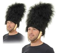 Hombre Imitación Piel de Oso Sombrero Real Busby Protector Guardia Disfraz