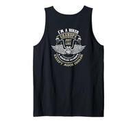 Hombre Impresión con Texto en alemán Im a Biker Grandpa Just Like a Grandpa but Cooler. Camiseta sin Mangas