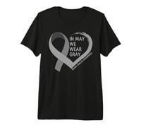Hombre In May We Wear Gray - Brain Cancer Awareness Month 2027 Camiseta Premium