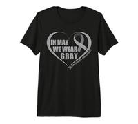 Hombre In May We Wear Gray - Brain Cancer Awareness Month 2027 Camiseta Premium