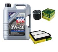 HOMBRE Inspección Set LIQUI MOLY 5L 10W-40 Para Hyundai Matrix 1.6 1.8