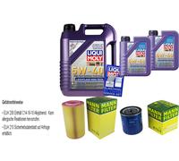 HOMBRE Inspección Set LIQUI MOLY 7L 5W-40 Para Peugeot Boxer Kasten 2.5 TDI 2.0I