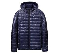 Hombre / Invierno Casual Plus Size Light Zipper Pocket Hat Algodón Acolchado Top Camisa, marine, L