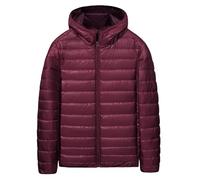 Hombre / Invierno Casual Plus Size Light Zipper Pocket Hat Algodón Acolchado Top Camisa, rojo, L