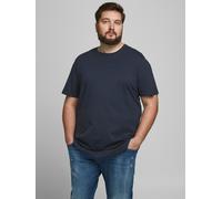 JACK & JONES Camiseta básica de Manga Corta Hombre de Talla Grande Cuello Redondo JJENOA, Color:Armada, Size:5XL