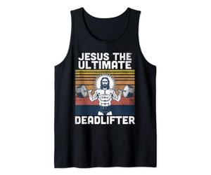 Hombre Jesús The Ultimate Deadlifter Fitness Vintage - Jesús Gym Camiseta sin Mangas