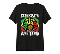 Hombre Juneteenth Celebra 1865 Black History Afrohair Mujeres Camiseta Premium
