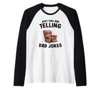 Hombre Just This and Telling Dad Jokes Sillón Hombre Humor Grandpa Camiseta Manga Raglan