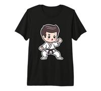Hombre Karate Boy Dibujo Karateka Kumite Camiseta Premium