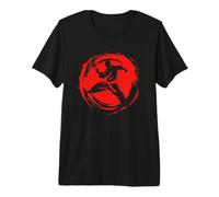 Hombre Karateka Dibujo Artista marcial Deportes Camiseta Premium