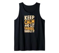 Hombre Keep Calm and Let Gabriel Handle It Funny Primer Nombre Camiseta sin Mangas
