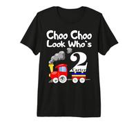 Hombre Kids 2nd Birthday Boy Carter Choo Choo Train 2 Year Old Camiseta Premium