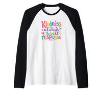Hombre Kindness Is Always The Best Response Cute Colorful Kindness Camiseta Manga Raglan