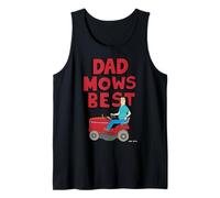 Hombre King of The Hill Father's Day Dad Mows Best Hank Rides Mower Camiseta sin Mangas