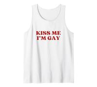 Hombre Kiss Me I'm Gay Y2k Aesthetic Trendy Funny LGBT Gay Camiseta sin Mangas