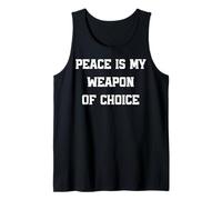 Hombre La paz es mi arma preferida, juego de palabras, cita sobre la paz, no a la guerra Camiseta sin Mangas