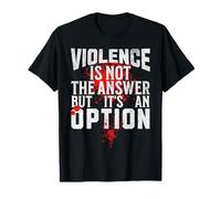 Hombre La violencia no es la respuesta Amantes de las motocicletas Camiseta