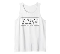 Hombre LCSW EST 2026 Graduación Licenciada Trabajador Social Clínico Camiseta sin Mangas