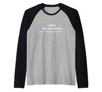 Hombre Le pedí a AI un Consejo de Vida, Ahora Estoy depurando mis Sentimientos Camiseta Manga Raglan