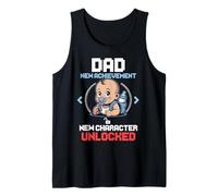 Hombre Level Dad Unlocked Pregnancy Announcement Gamer Father To Be Camiseta sin Mangas
