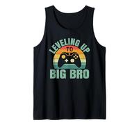 Hombre Leveling Up To Big Bro, Video Gamer Loving Big Brother Regalo Camiseta sin Mangas