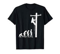 Hombre Lineman Evolution Funny Power Electrical Electrician Gift Camiseta