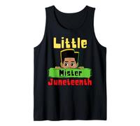 Hombre Little Mister Juneteenth Black King Melanina Piel Marrón Niños Camiseta sin Mangas