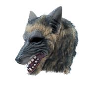 Hombre Lobo Cabeza Completa Máscara Atigrado Efecto Halloween Disfraz Adulto