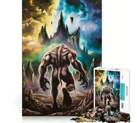 Hombre Lobo en un Paisaje fantástico Rompecabezas de 1000 Piezas para Adultos Juguete Que desafía la Mente Corte preciso Alineación Actividad Divertida para Toda la Familia (38x52cm)