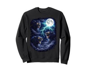 Hombre Lobo Oscuro bajo la Luna - Vintage Fantasy Lightning Art Sudadera