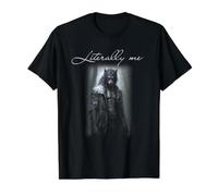 Hombre Lobo Solitario Literalmente yo Humor Oscuro Meme estoico Camiseta gráfica económica, Hombre, Negro, XL